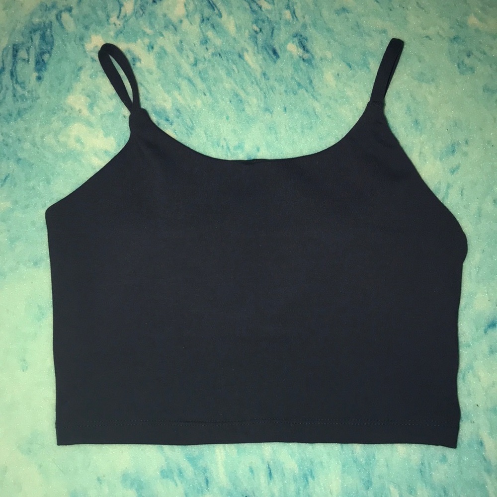 workout cropped tank top with built in bra